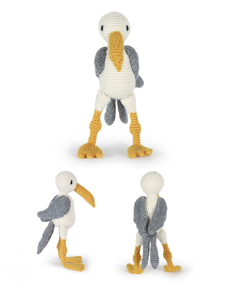toft ed's animal dave the seagull amigurumi crochet